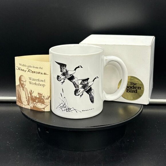 Rare Vintage 1993 The Wooden Bird Jerry Raedeke Waterfowl Collection Coffee Mug - Picture 1 of 6